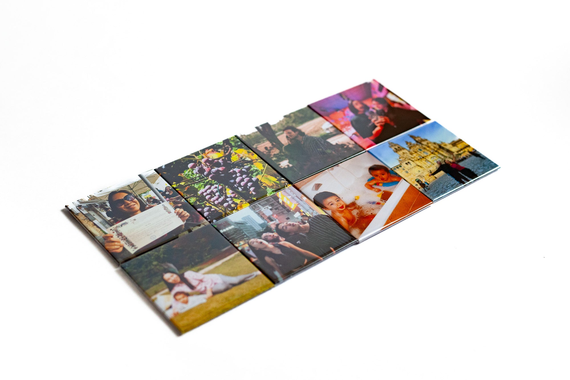 notjustmagnets. – 8 fotomagneten (The Classic Eight), wide productfoto op witte achtergrond