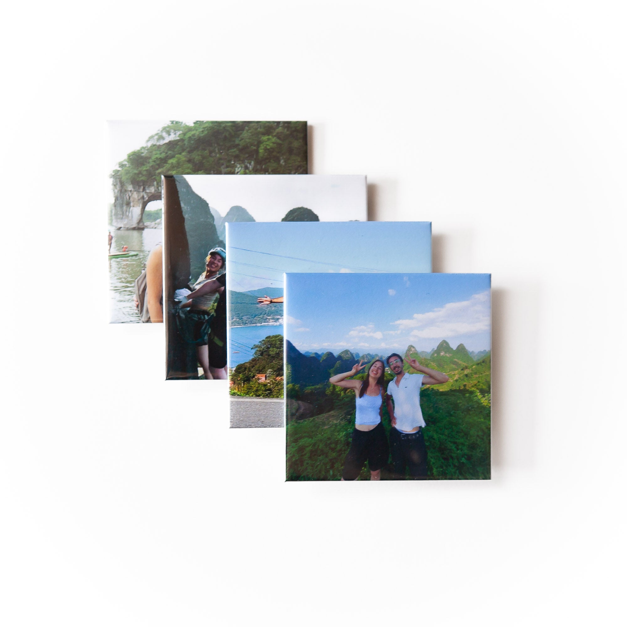 notjustmagnets. – 4 vierkante fotomagneten gestapeld